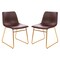 Merrick Lane Carrollton 18 inch Faux Leather Bucket Seat Dining Chairs, Set of 2